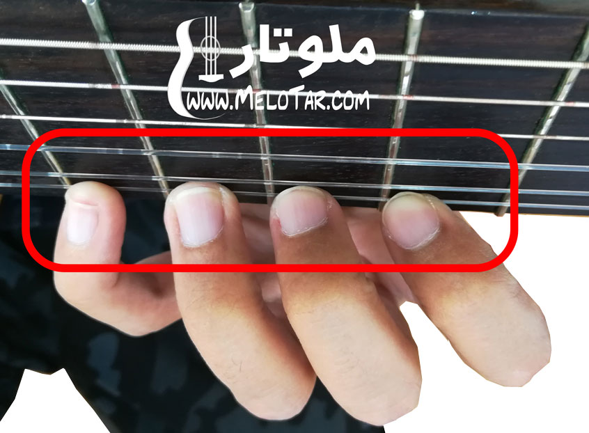 حالت صحیح انگشت گذاری دست چپ در نوازندگی گیتار